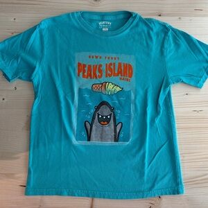 Maine Souvenir Peaks Island Kids Graphic T-shirt, EC, YS, Unisex